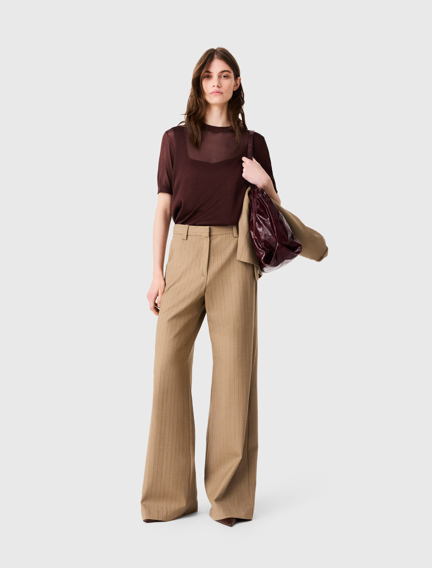Pantalón Sastre - Beige - Talla 42 - Maje