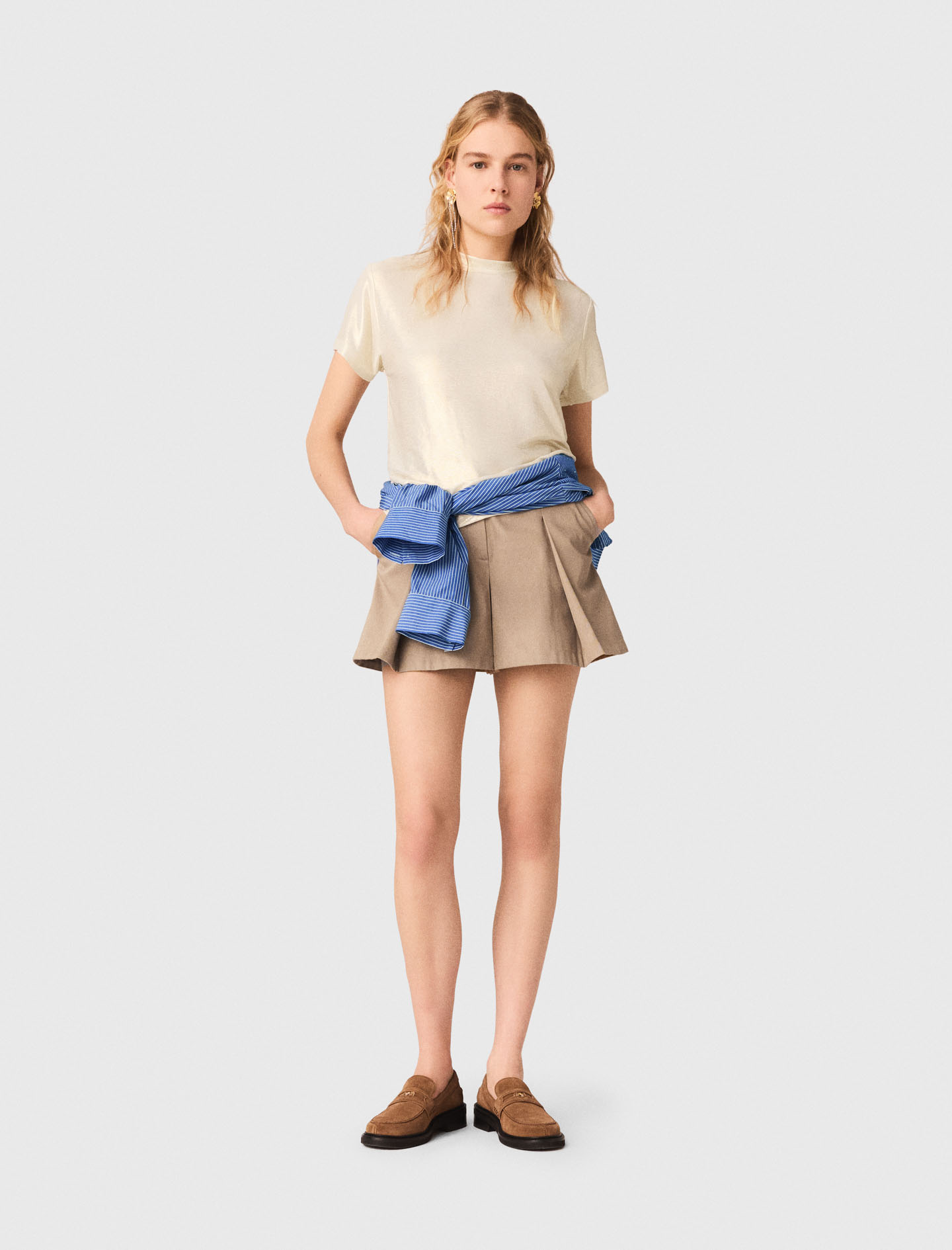 Camiseta De Tejido Lamé - Dorado - Talla 1 - Maje