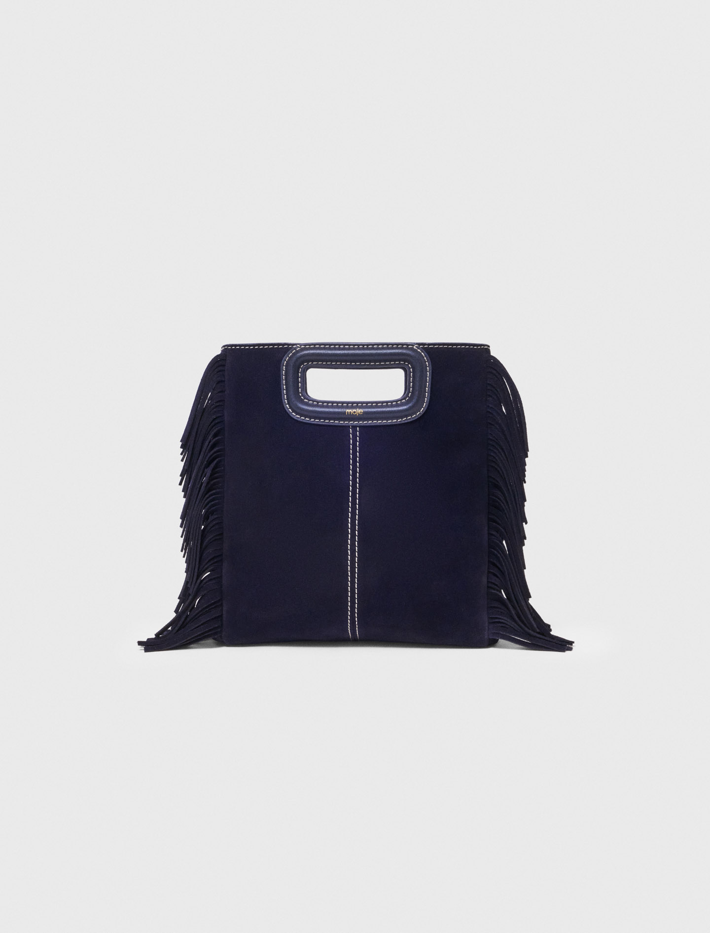 Bolso M De Ante Pespunteado - Bleu Marine - Maje