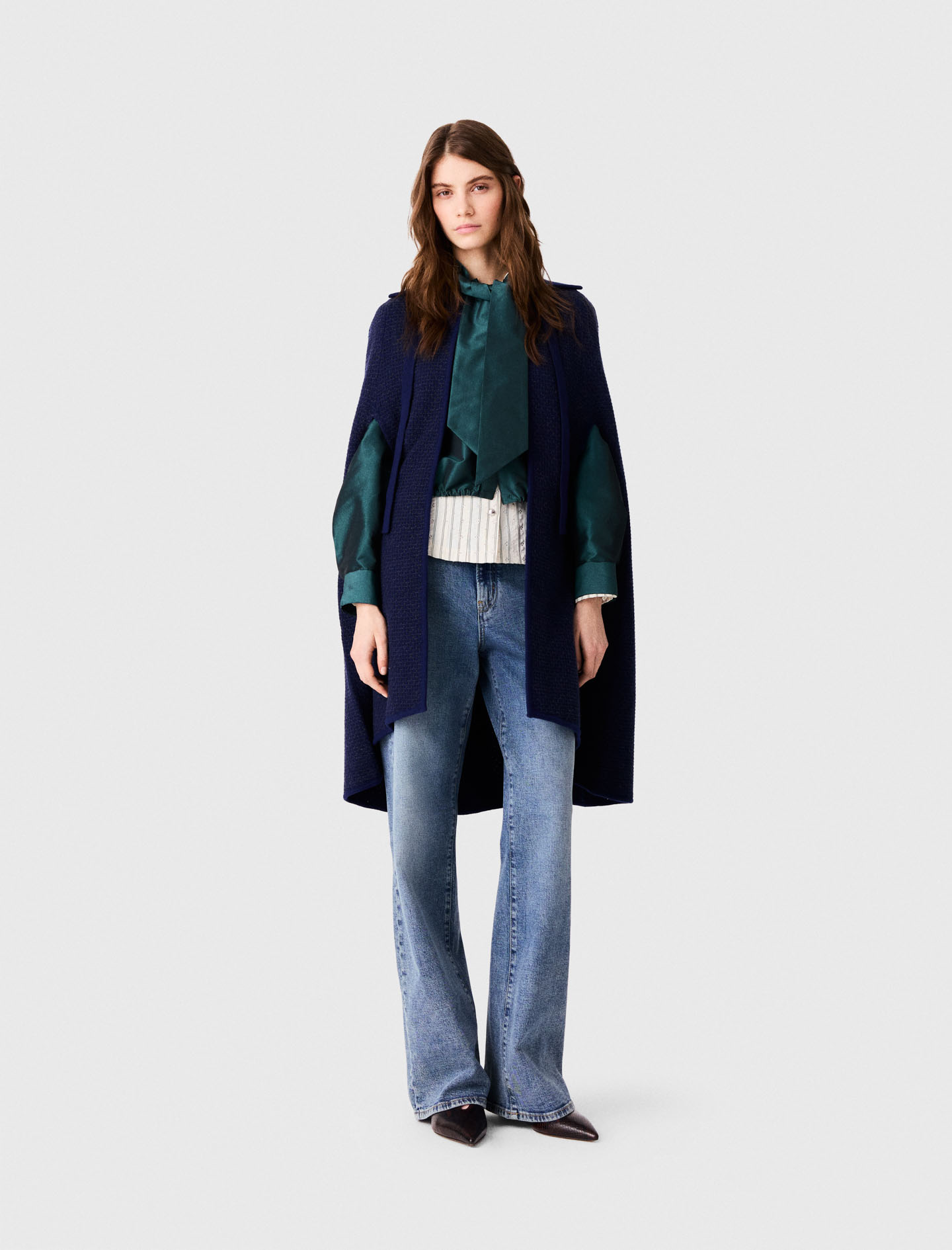 Cárdigan Capa Largo - Azul Marino - Talla 1 - Maje