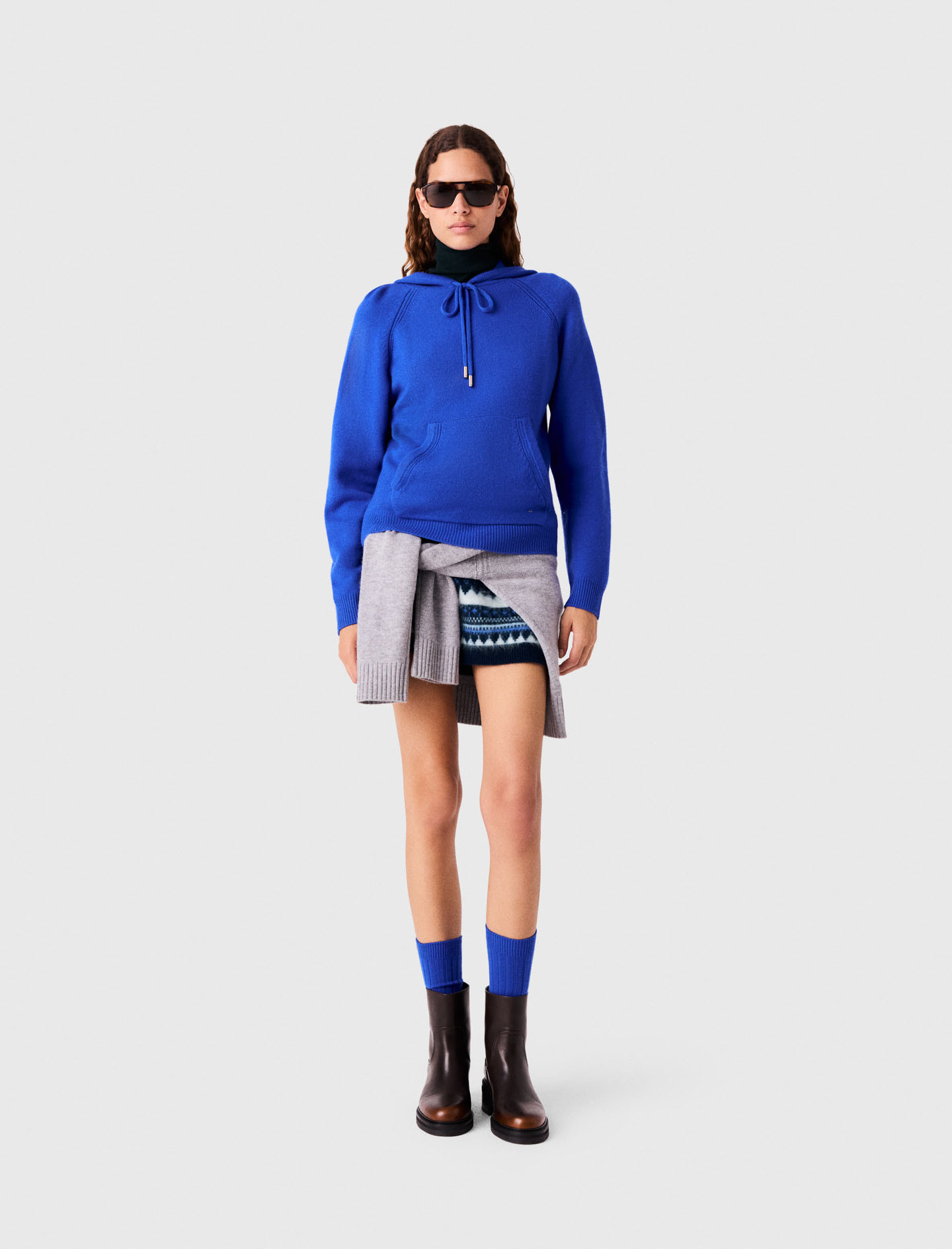 Jersey Con Capucha - Azul - Talla 2 - Maje