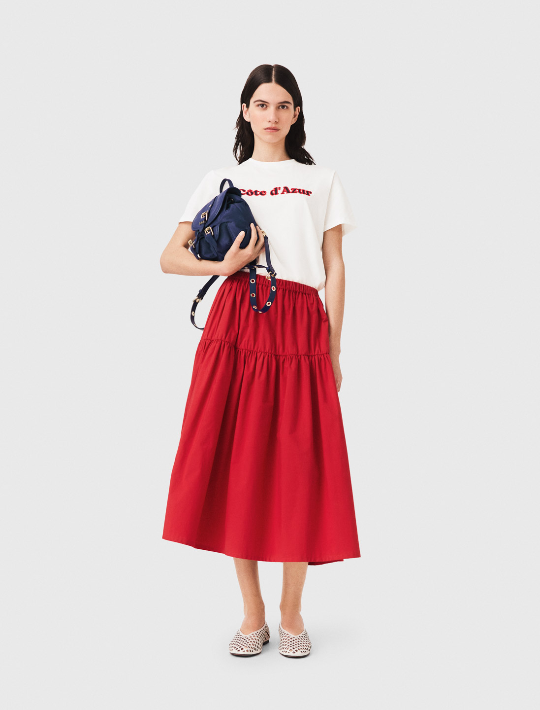 Camiseta Con Bordado - Blanco - Talla 0 - Maje