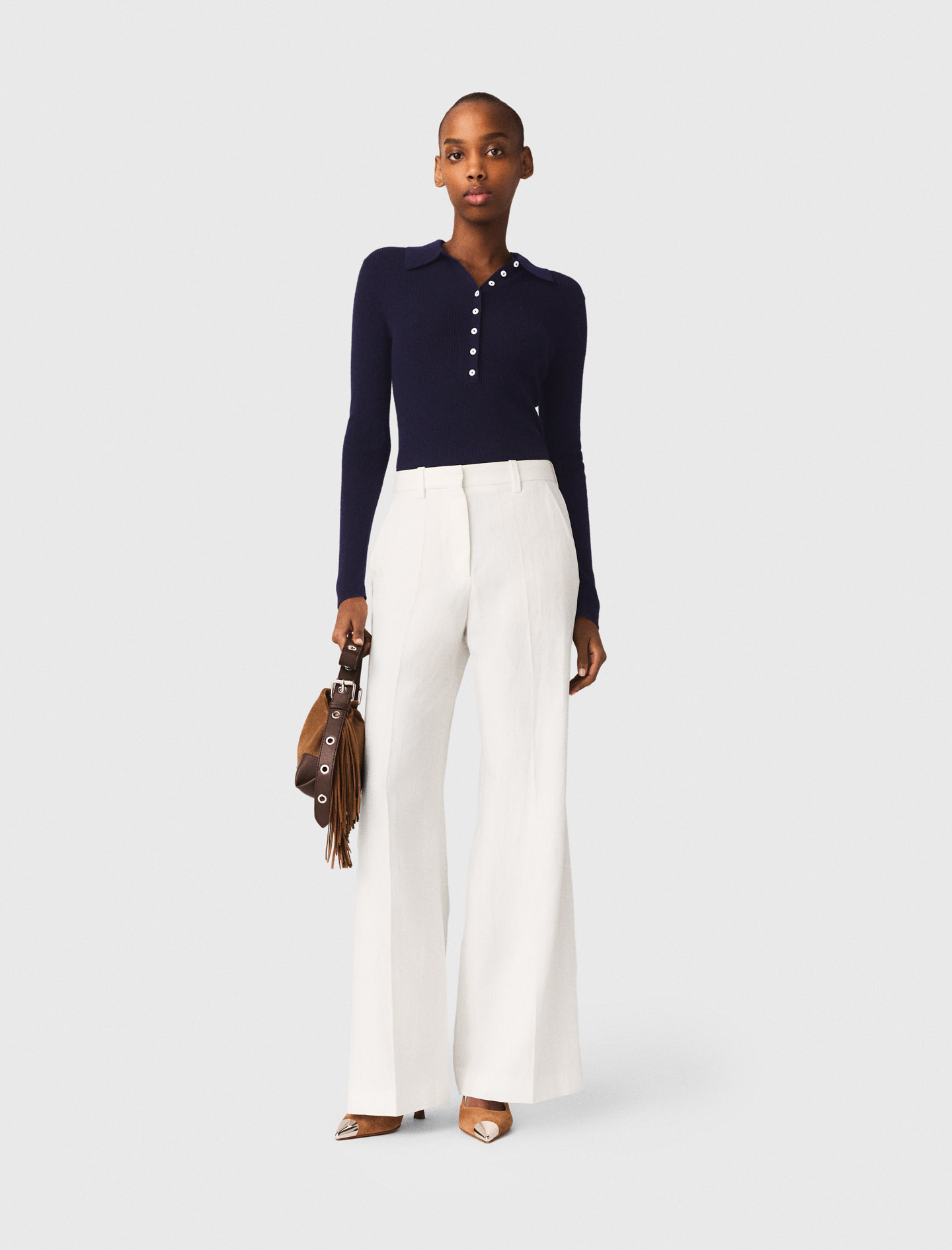 Pantalón Sastre - Blanco - Talla 36 - Maje